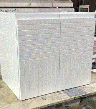 خزانه دفتين 60سم ابيض محزز